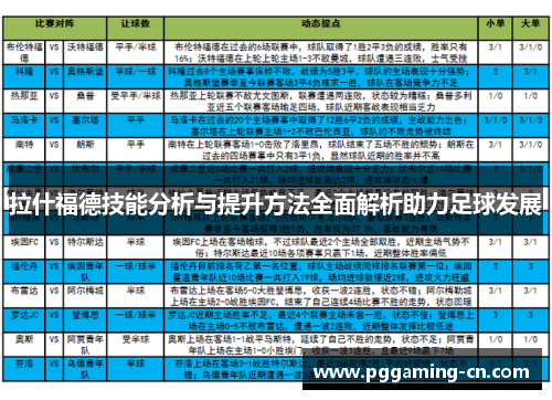 拉什福德技能分析与提升方法全面解析助力足球发展