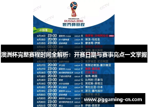 澳洲杯完整赛程时间全解析:开赛日期与赛事亮点一文掌握 澳洲杯完整赛程时间全解析:开赛日期与赛事亮点一文掌握